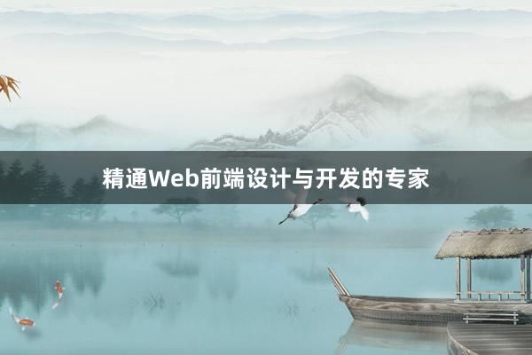 精通Web前端设计与开发的专家