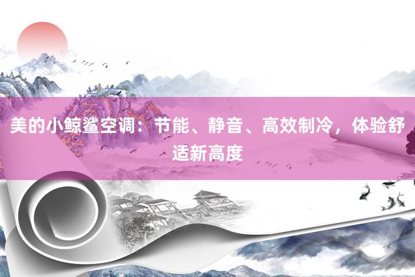 美的小鲸鲨空调：节能、静音、高效制冷，体验舒适新高度